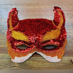 Halloween Mask | Handcrafted | Beads & Sequins | Devil Mask